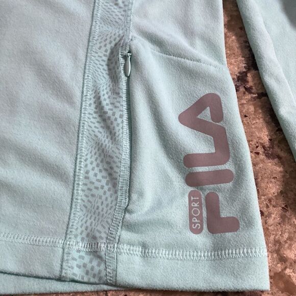 Fila Running Sport Women’s Green Long Sleeve 1/2 Zip - Picture 6 of 8